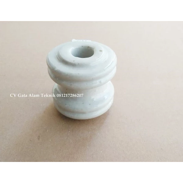 Isolator Porselen Spool untuk diameter kabel maks 20mm